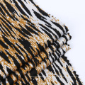 African fashion tiger print leopard spandex jacquard fabric definition